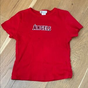 Angels Red Kids Short Sleeve T-Shirt
